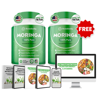 Rosabella Moringa Powder Capsules BOGO Offer + FREE Nutrition Planner