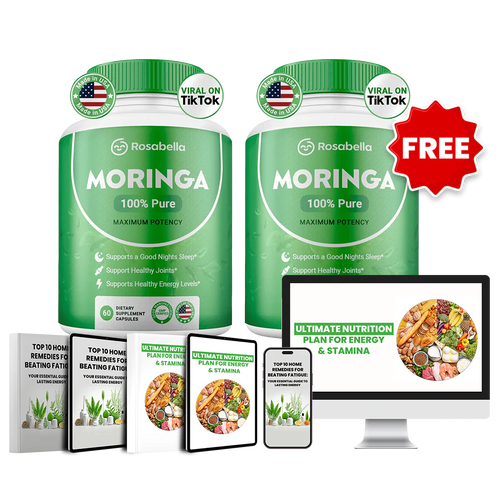 Rosabella Moringa Powder Capsules BOGO Offer + FREE Nutrition Planner