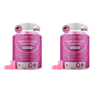 Rosabella Biotin Gummies (5000mg) for Hair, Skin & Nails Growth-