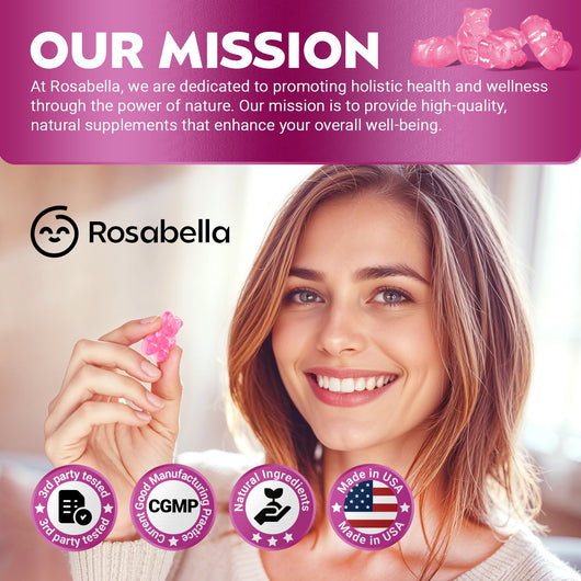 Rosabella Biotin Gummies for Hair, Skin & Nails