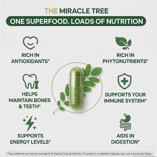 Rosabella Moringa Powder Capsules Principal